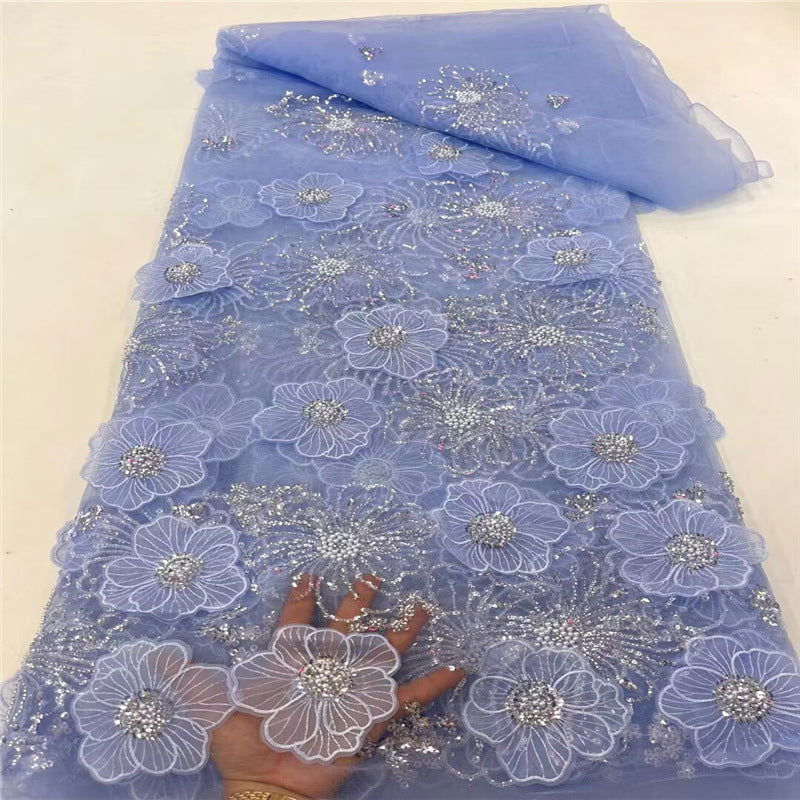 Three-dimensional Embroidered Mesh Fabric Sequin Bead Tube Embroidery - CHRISTDEST GLOBAL SERVICE