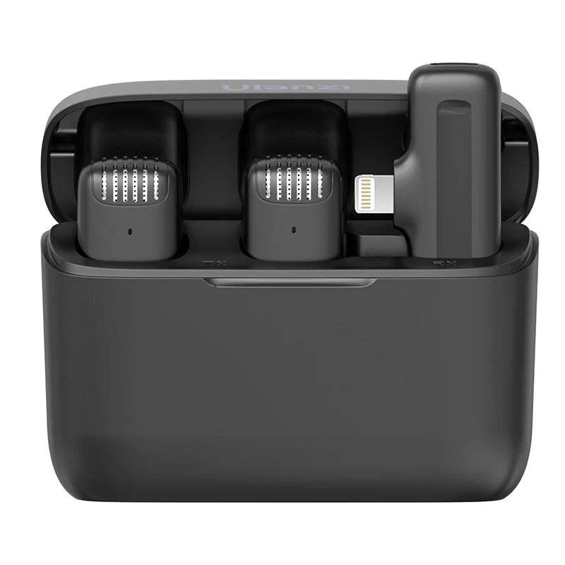 Ulanzi J12 Wireless Lavalier Microphone Lapel Microphones Set Short Video Recording Mini Mic For iPhone Android Live Broadcast - CHRISTDEST GLOBAL SERVICE