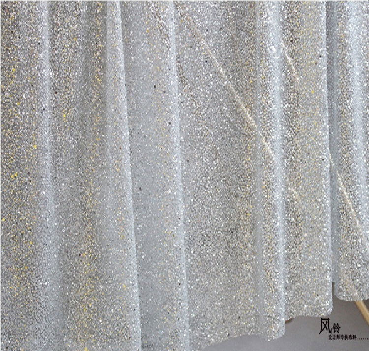 Wedding Dress Silver Bronzing Sequin Fabric - CHRISTDEST GLOBAL SERVICE