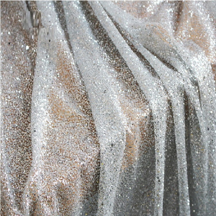 Wedding Dress Silver Bronzing Sequin Fabric - CHRISTDEST GLOBAL SERVICE