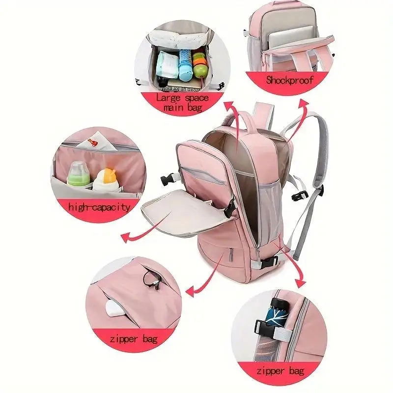 Women's Bag Large Capacity Journey Multifunction Backpack With Shoe Storage Multilayer Dry And Wet Separation Waterproof - CHRISTDEST GLOBAL SERVICE