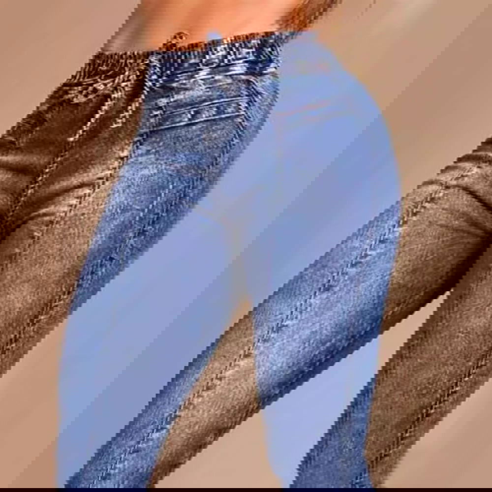 Women's Elastic Waist Lace Up Slim Fit Jeans - CHRISTDEST GLOBAL SERVICE