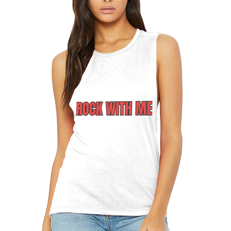 Women's Flowy Scoop Muscle Tank Top - CHRISTDEST GLOBAL SERVICE