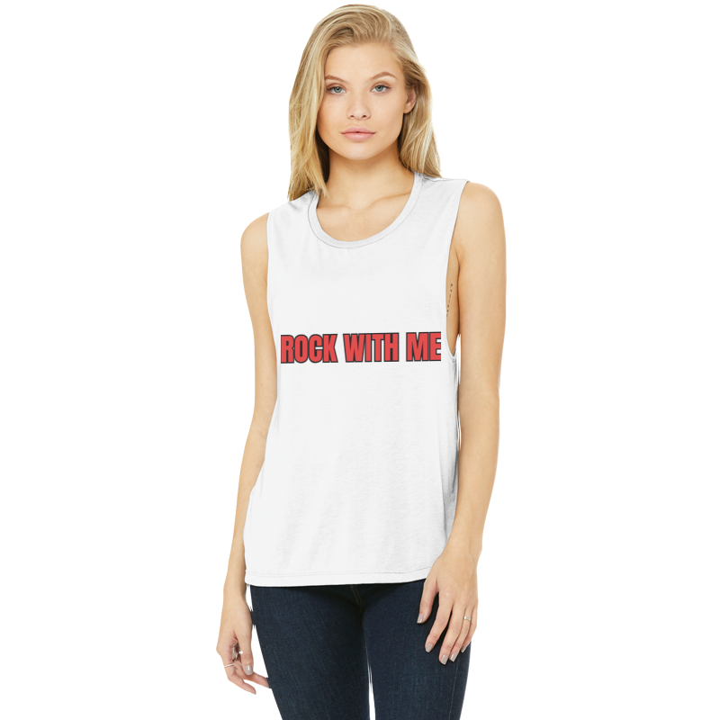 Women's Flowy Scoop Muscle Tank Top - CHRISTDEST GLOBAL SERVICE