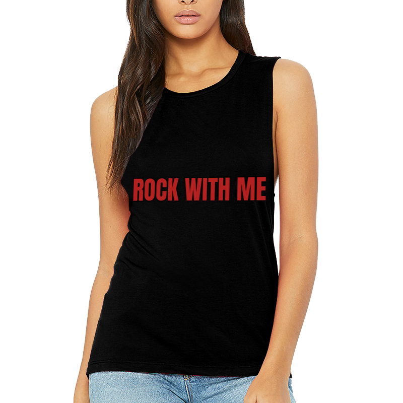 Women's Flowy Scoop Muscle Tank Top - CHRISTDEST GLOBAL SERVICE