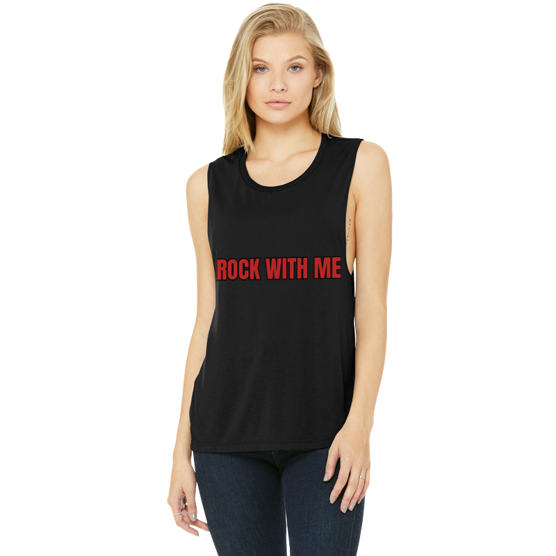 Women's Flowy Scoop Muscle Tank Top - CHRISTDEST GLOBAL SERVICE