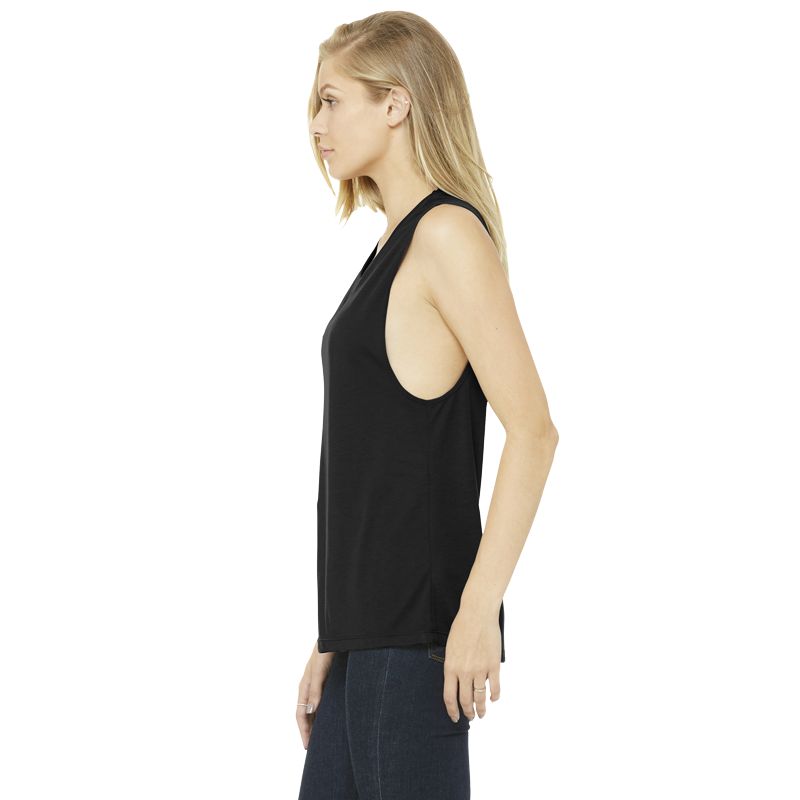 Women's Flowy Scoop Muscle Tank Top - CHRISTDEST GLOBAL SERVICE