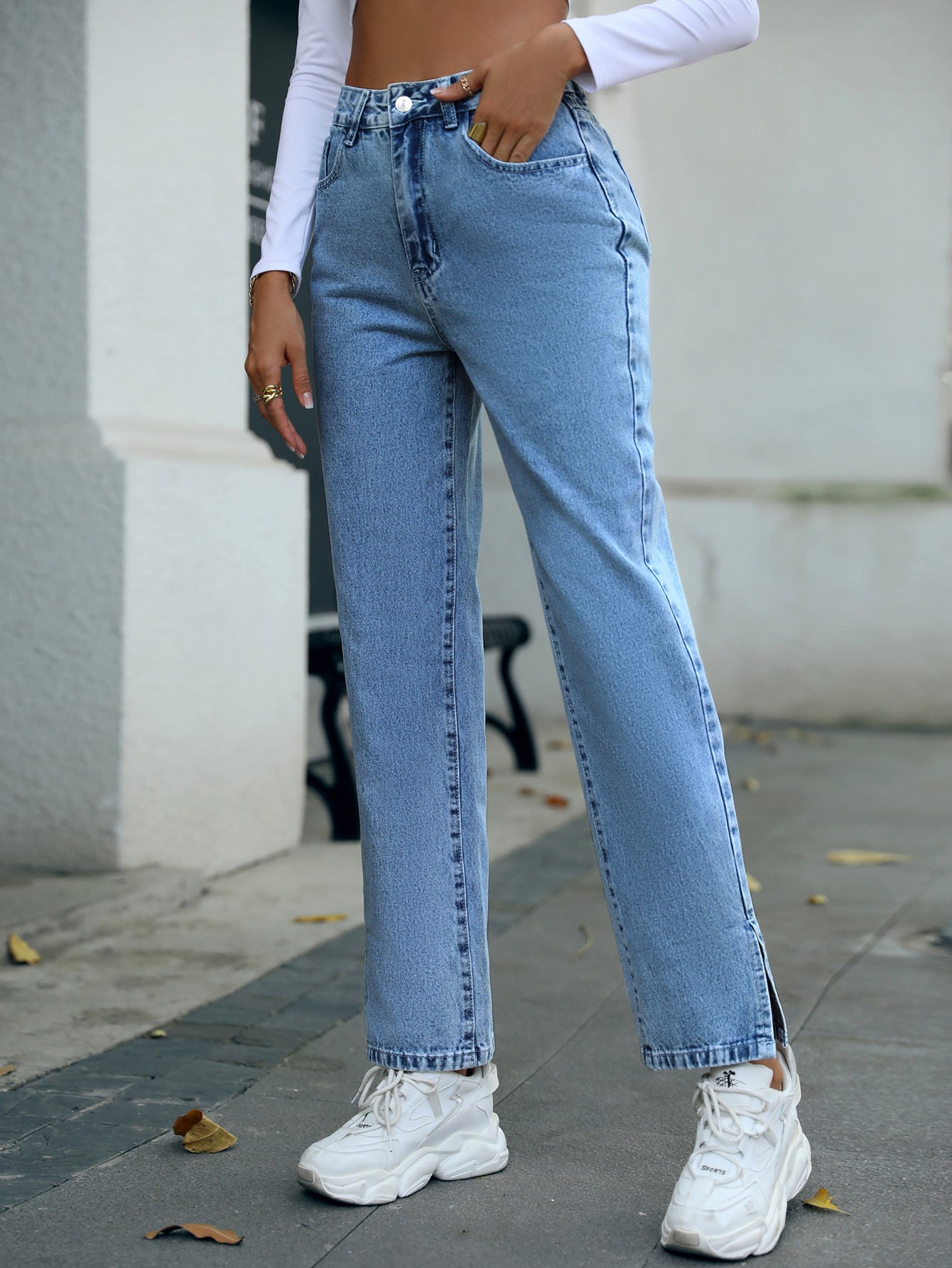 Women's New Straight Simple High Waist Trousers - CHRISTDEST GLOBAL SERVICE