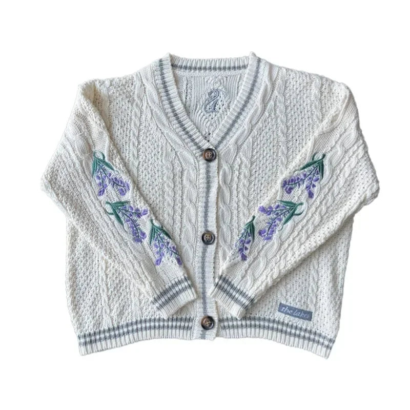 Womens Star Pattern Aesthetic Lake Cardigan Winter Warm Cute Y2k Cardigan Autumn Sweet Star Neck Sleeve Sweater Female Cardigans - CHRISTDEST GLOBAL SERVICE