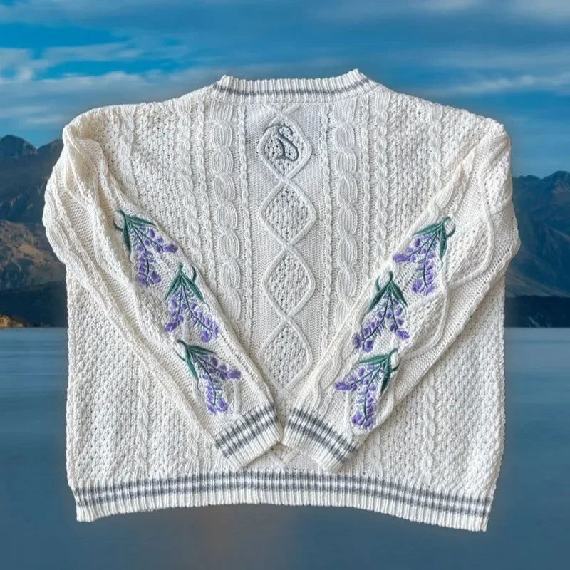 Womens Star Pattern Aesthetic Lake Cardigan Winter Warm Cute Y2k Cardigan Autumn Sweet Star Neck Sleeve Sweater Female Cardigans - CHRISTDEST GLOBAL SERVICE