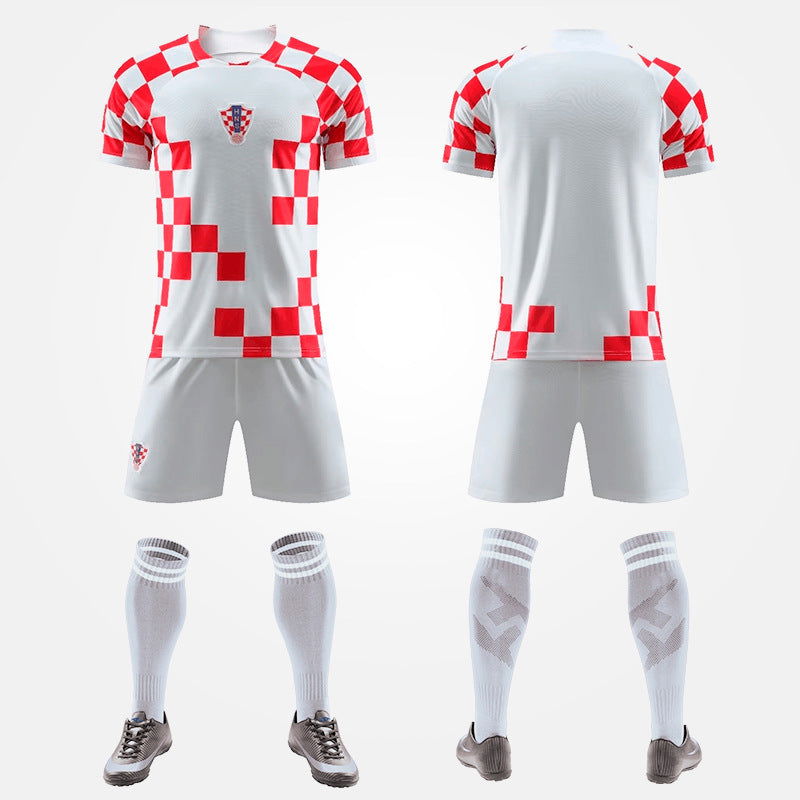 World Cup Qatar Football Shirt Set National Team Kit Mexico Belgium Croatia Home Away Boys and Girls - CHRISTDEST GLOBAL SERVICE