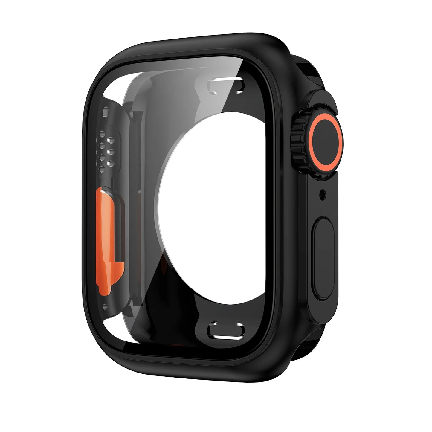 Glass+Case for Apple Watch 9 8 7 44 45MM Tempered Glass Cover for IWatch 6 SE 5 4 44MM Full Coverage Frame Screen Protector Case - CHRISTDEST GLOBAL SERVICE