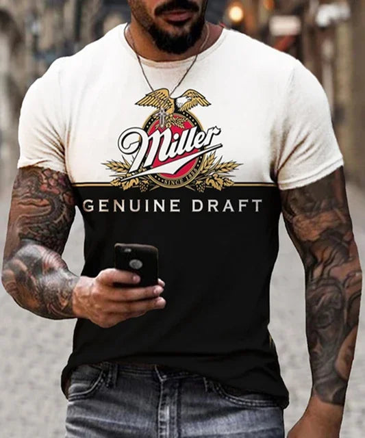 Motorcycle Vintage Classic 3D Harajuku Print Men's Punk Tough Guy Street Hip Hop Crew Neck Short Sleeve Summer Loose T-shirt Top - CHRISTDEST GLOBAL SERVICE