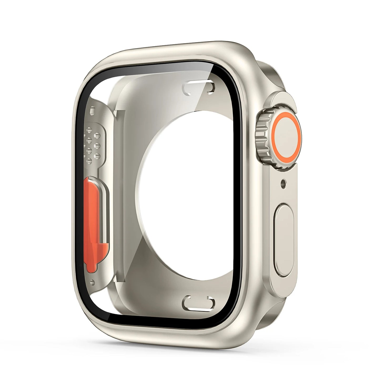 Glass+Case for Apple Watch 9 8 7 44 45MM Tempered Glass Cover for IWatch 6 SE 5 4 44MM Full Coverage Frame Screen Protector Case - CHRISTDEST GLOBAL SERVICE