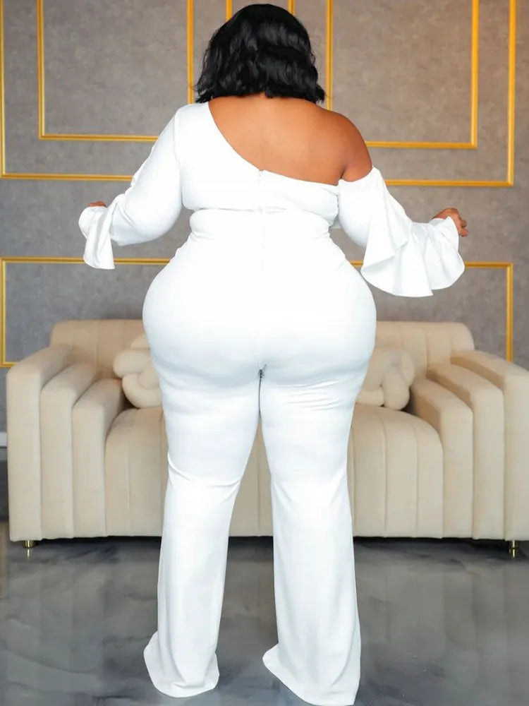 Plus Size Women Clothes Jumpsuit Summer Clothes Black Urban Leisure Bodysuit New 2024 Wide Leg Jumpsuit Wholesale Dropshipping - CHRISTDEST GLOBAL SERVICE