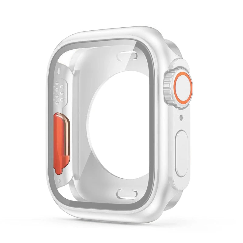 Glass+Case for Apple Watch 9 8 7 44 45MM Tempered Glass Cover for IWatch 6 SE 5 4 44MM Full Coverage Frame Screen Protector Case - CHRISTDEST GLOBAL SERVICE