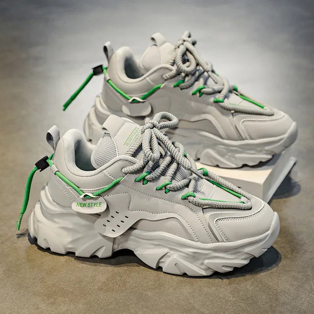 New Fashion Men White Sneakers Sport Casual Lace-up Man Shoes Lightweight Vulcanize Shoes Walking Zapatillas Hombre Male