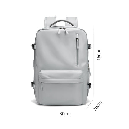 Waterdichte 18 inch laptoprugzakken schooltassen met usb Dily Life Vintage Unisex leren studentenrugzak voor mannen 