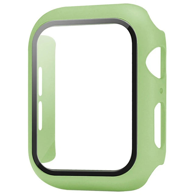 Glass+Cover For Apple Watch case 8 7 6 SE 5 9 iWatch Accessorie Screen Protector Apple watch serie 44mm 40mm 41mm 45mm 42mm 38mm - CHRISTDEST GLOBAL SERVICE