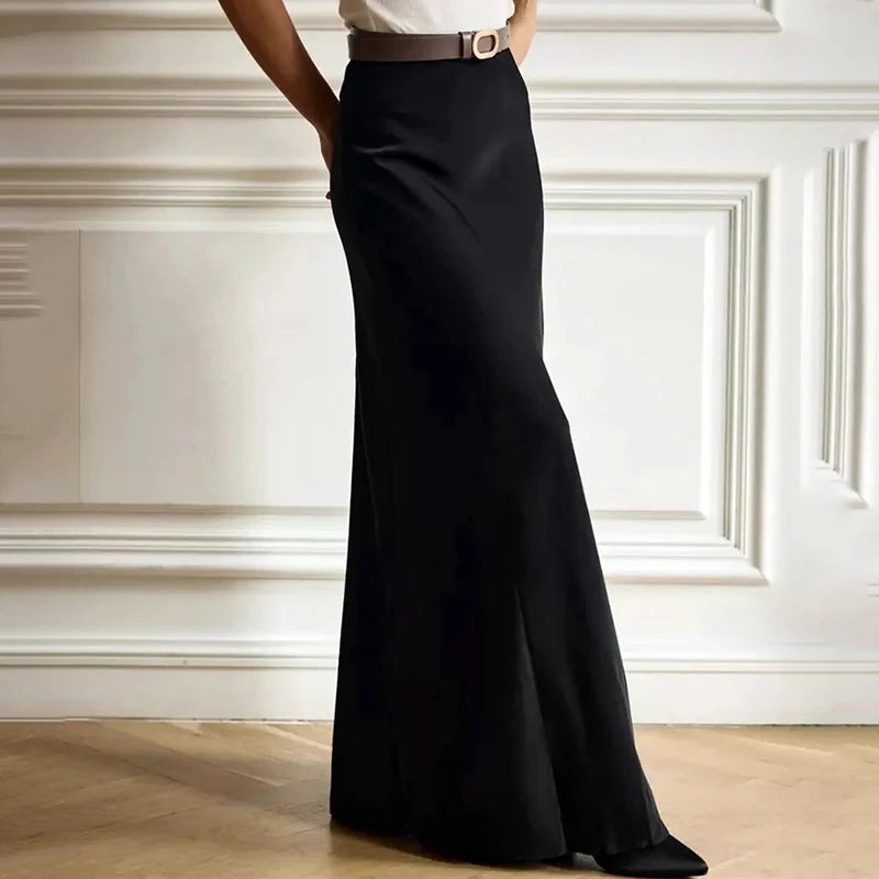 Elegant White Skirts for Women Chic Casual Slim Skirts  Spring Autumn Comfortable High Waist A-Line Skirts Female