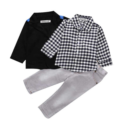 4Pcs Boys Clothes Sets Summer Children Clothing Baby Boy Sport Suit T-shirt+Jeans Costume For Kids