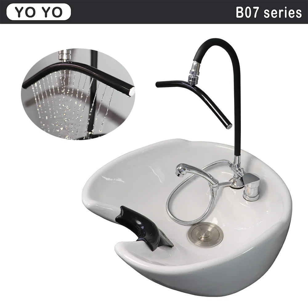 Head Spa Shower Washbasin Frame for Shampoo Chair Wash Hair Salon Style Scalp Care Waterfall Adjustable Faucet