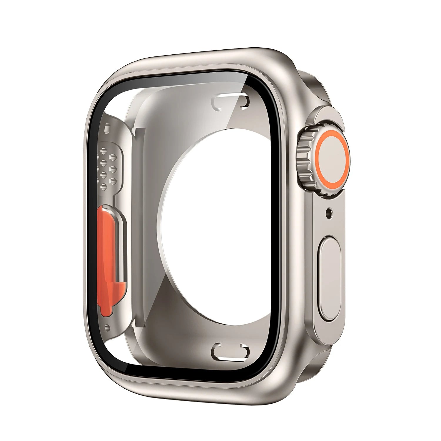 Glass+Case for Apple Watch 9 8 7 44 45MM Tempered Glass Cover for IWatch 6 SE 5 4 44MM Full Coverage Frame Screen Protector Case - CHRISTDEST GLOBAL SERVICE