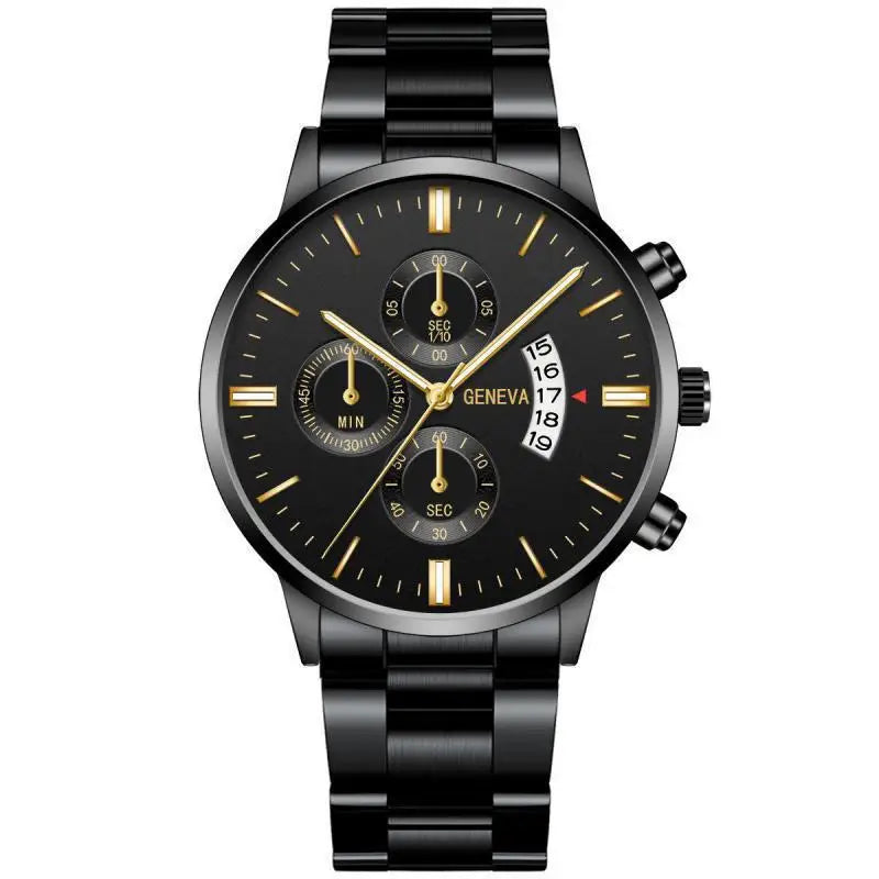 2023 Fashion Men Gold Stainless Steel Watch Luxury Calendar Quartz Wrist Watch Mens Business Watches for Man Clock Reloj Hombre - CHRISTDEST GLOBAL SERVICE