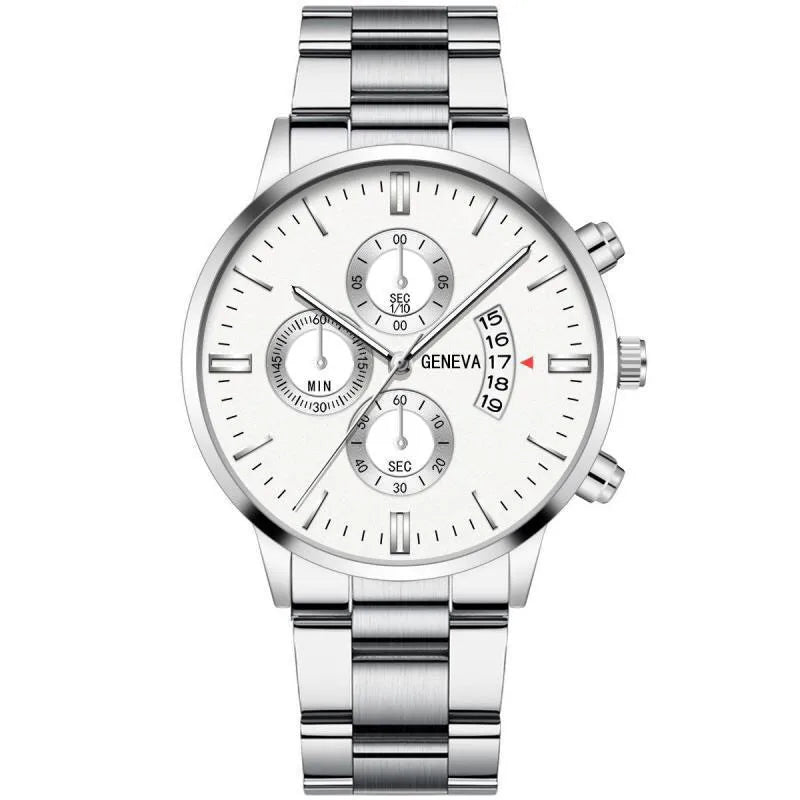 2023 Fashion Men Gold Stainless Steel Watch Luxury Calendar Quartz Wrist Watch Mens Business Watches for Man Clock Reloj Hombre - CHRISTDEST GLOBAL SERVICE