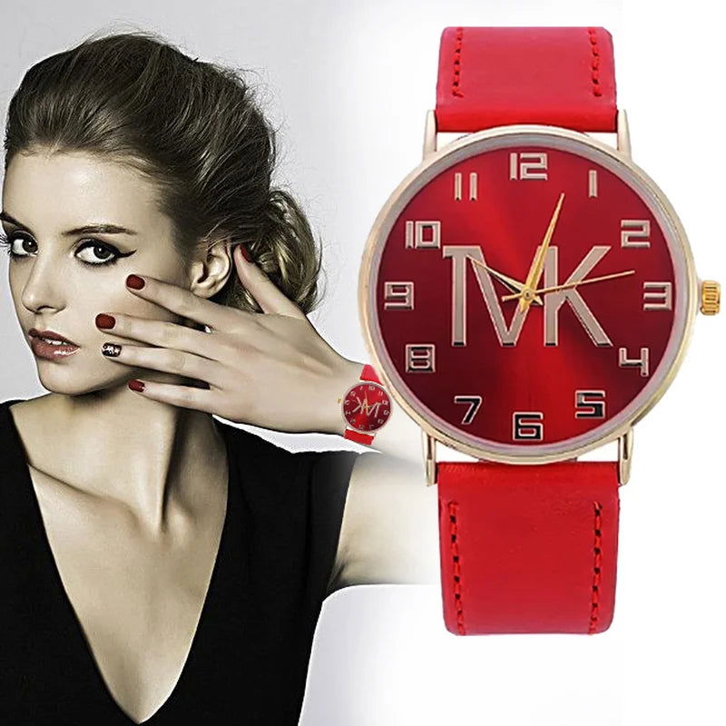 2023 New Women's Watches Fashion Luxury Brand TVK Leather Quartz Wristwatch Casual Clothing Accessories Reloj Mujer - CHRISTDEST GLOBAL SERVICE
