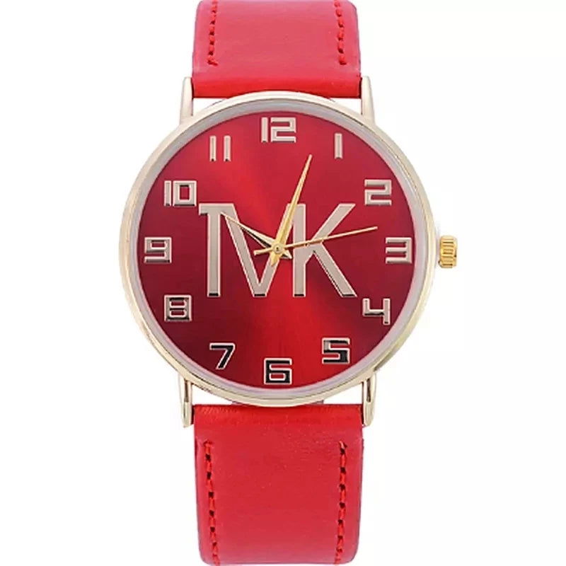 2023 New Women's Watches Fashion Luxury Brand TVK Leather Quartz Wristwatch Casual Clothing Accessories Reloj Mujer - CHRISTDEST GLOBAL SERVICE