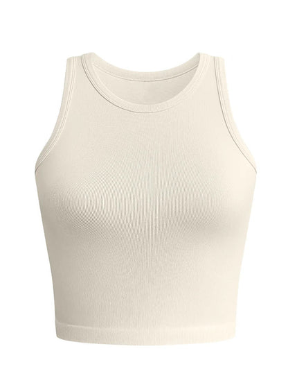 2024 New Women Solid Wrapped Sleeveless Casual Sports Tank Top - CHRISTDEST GLOBAL SERVICE