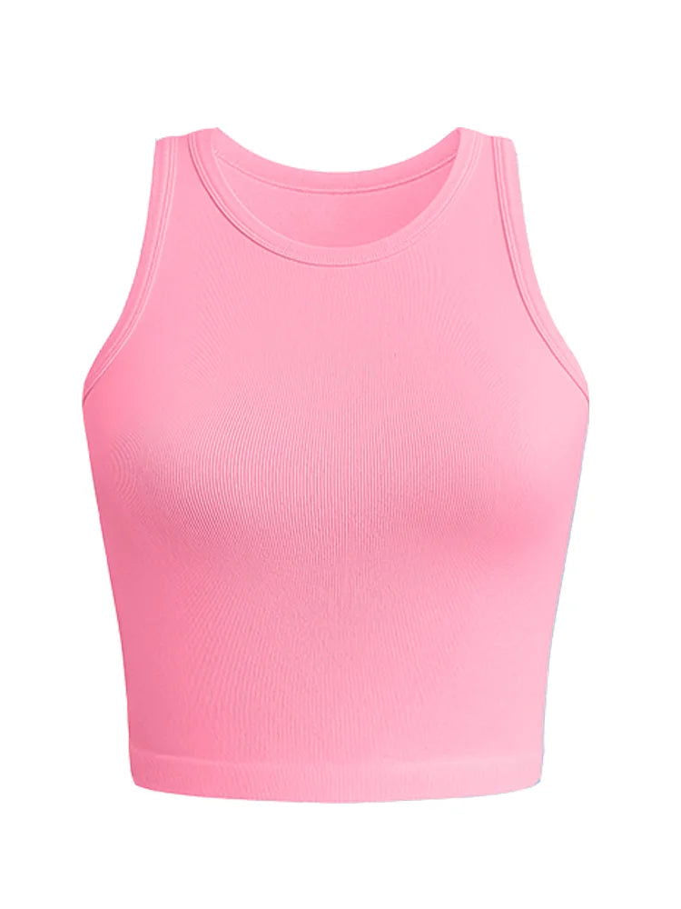 2024 New Women Solid Wrapped Sleeveless Casual Sports Tank Top - CHRISTDEST GLOBAL SERVICE