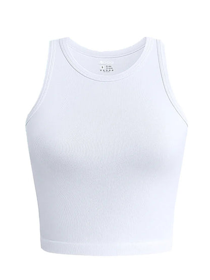 2024 New Women Solid Wrapped Sleeveless Casual Sports Tank Top - CHRISTDEST GLOBAL SERVICE