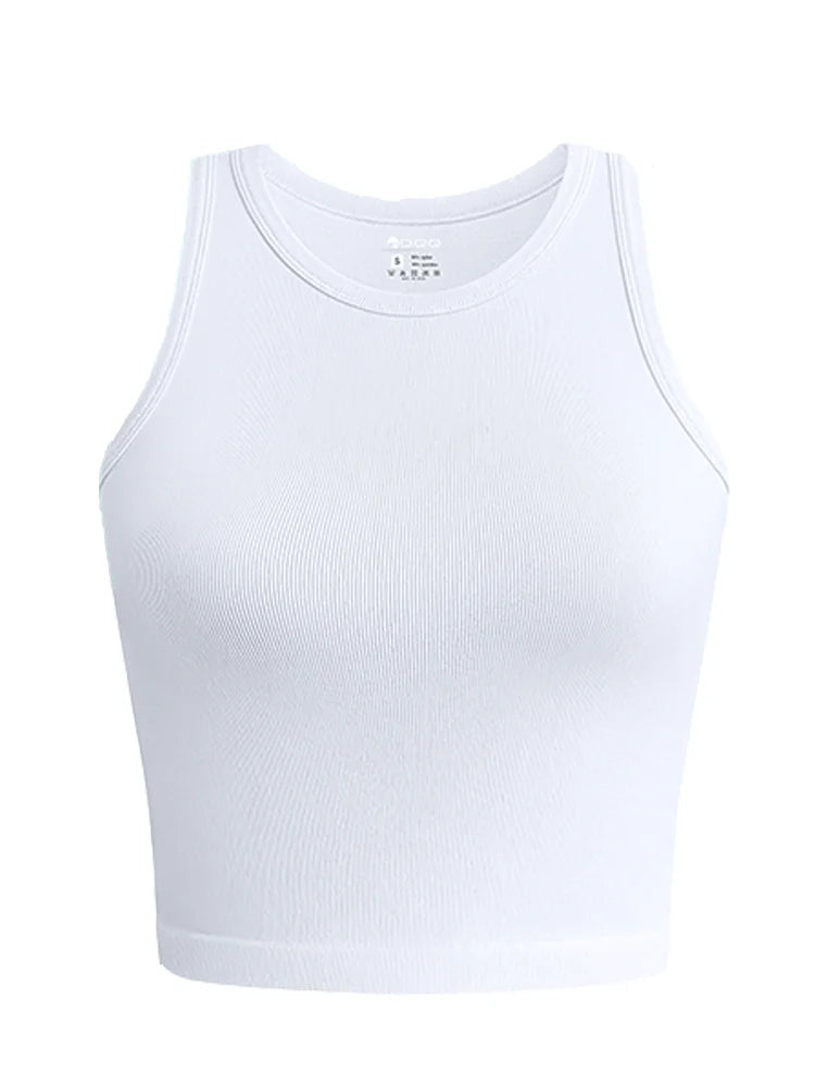 2024 New Women Solid Wrapped Sleeveless Casual Sports Tank Top - CHRISTDEST GLOBAL SERVICE
