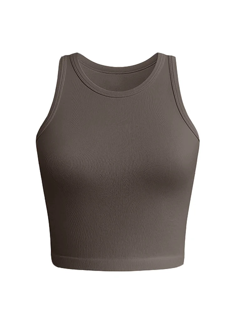 2024 New Women Solid Wrapped Sleeveless Casual Sports Tank Top - CHRISTDEST GLOBAL SERVICE