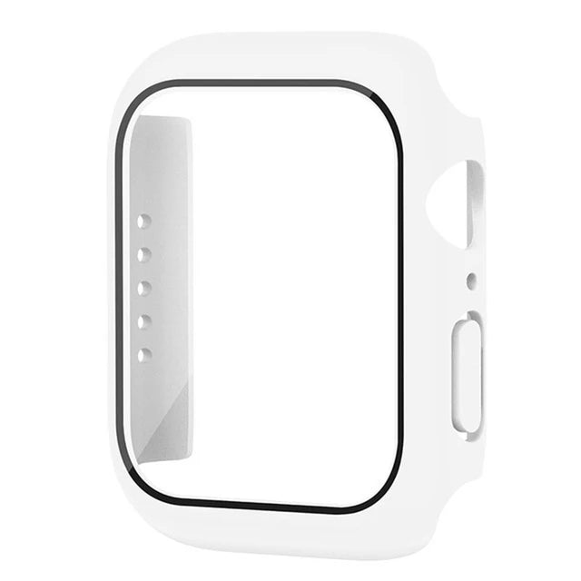 Glass+Cover For Apple Watch case 8 7 6 SE 5 9 iWatch Accessorie Screen Protector Apple watch serie 44mm 40mm 41mm 45mm 42mm 38mm - CHRISTDEST GLOBAL SERVICE