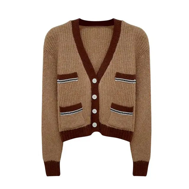 Women Sweaters Cardigans For Women   Autumn Winter Vintage Elegant Fashion Tops Long Sleeve V-neck Single-breasted Jumpers