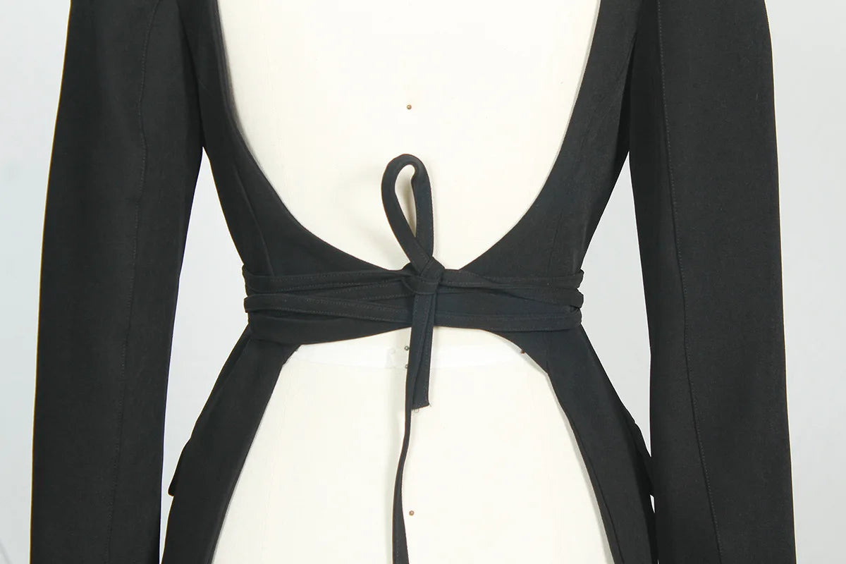 Small suit jacket women's casual backless suit