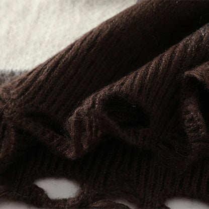 Striped Pullovers for Women Sweater Long Sleeve O-Neck Knitted Tops Autumn Winter  New Fashion Stretch Chic Loose Jumpers