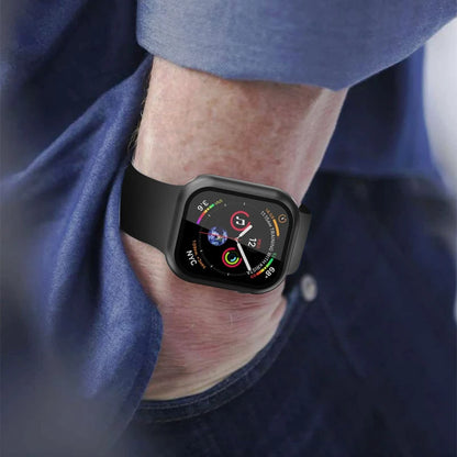 Glass+Cover For Apple Watch case 8 7 6 SE 5 9 iWatch Accessorie Screen Protector Apple watch serie 44mm 40mm 41mm 45mm 42mm 38mm - CHRISTDEST GLOBAL SERVICE