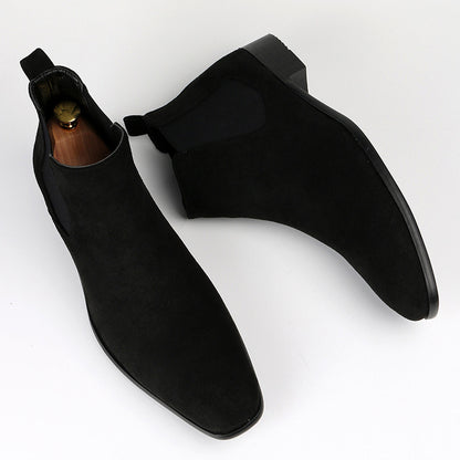 Men's Square Toe Men's Shoes All-match Fashion Men's Short Boots