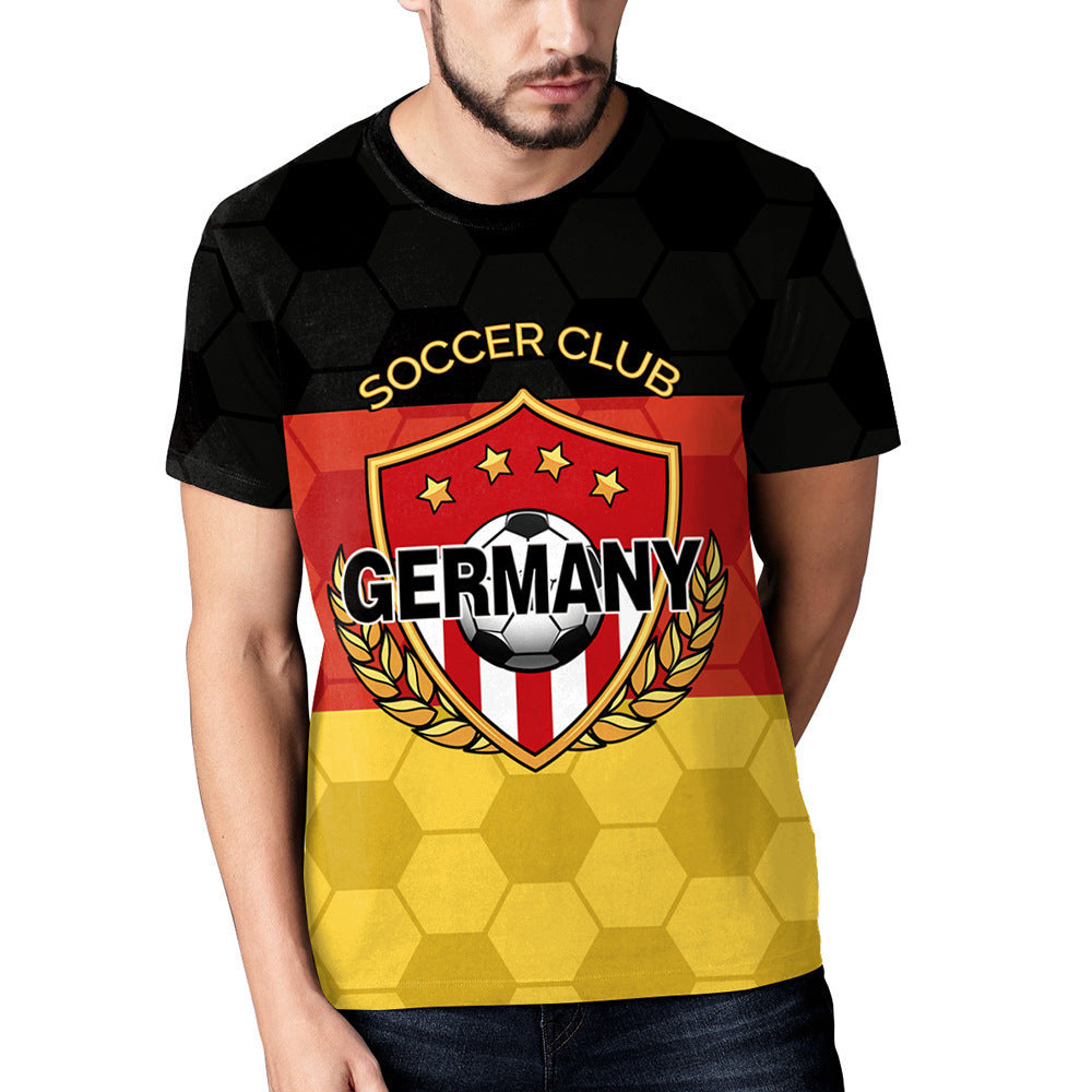 World Cup European Cup Soccer Uniform 3D Printed Short Sleeve Jersey