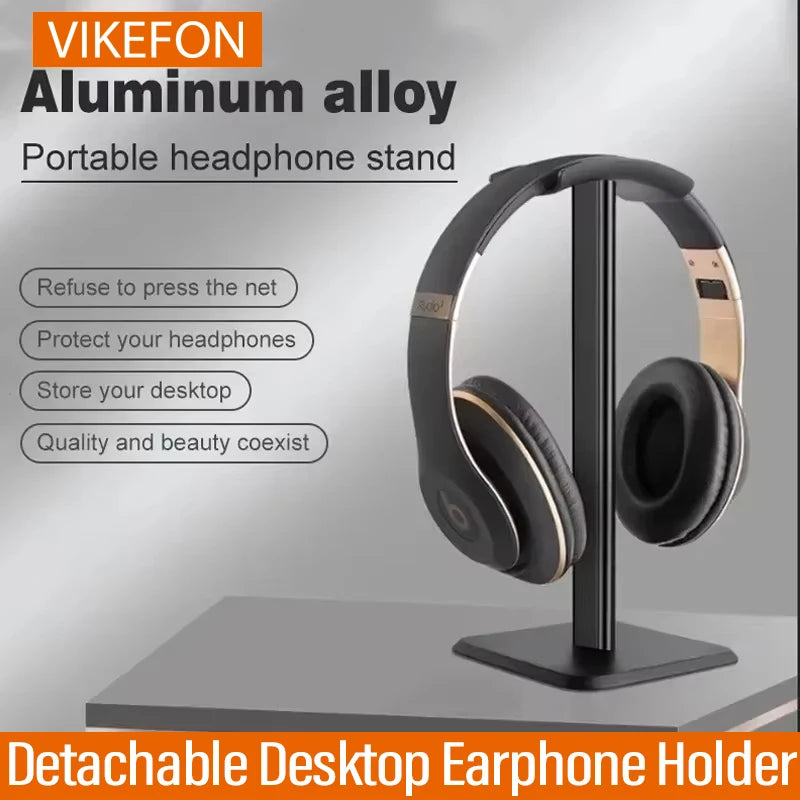 VIKEFON Head-Mounted Headphone Stand Stijlvolle afneembare headsethouder voor Airpods Max Beats Bose Sennheiser Display Stand 