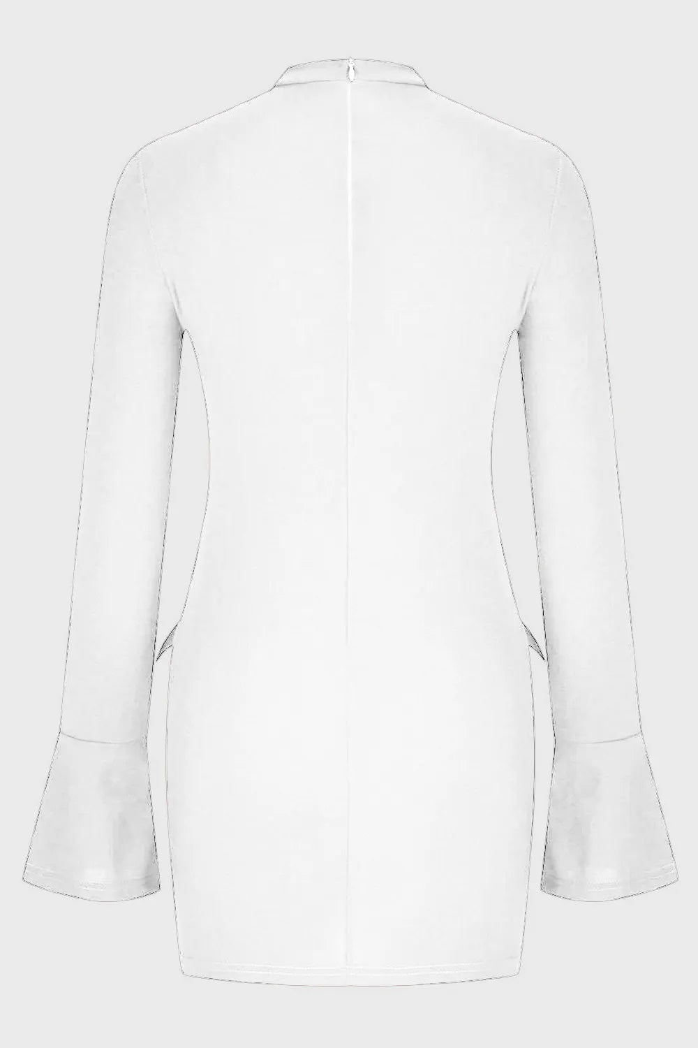 Mock Neck Long Sleeve Mini Dress