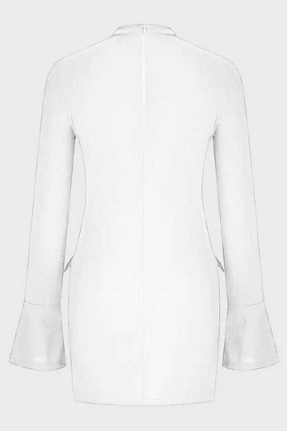 Mock Neck Long Sleeve Mini Dress