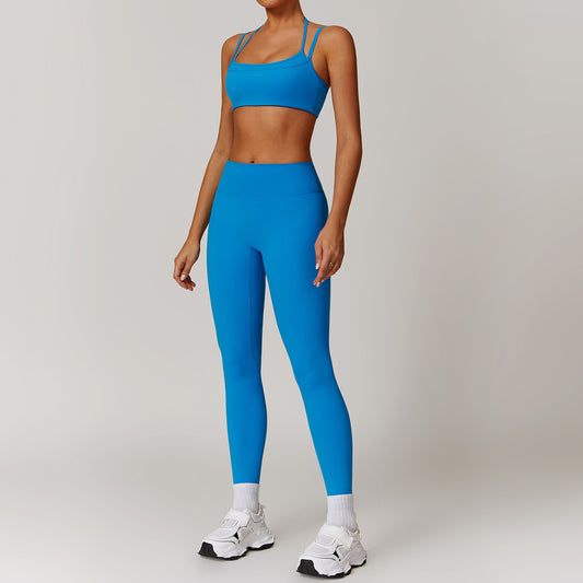 Quick drying yoga set, outdoor training suit, running and fitness suit set