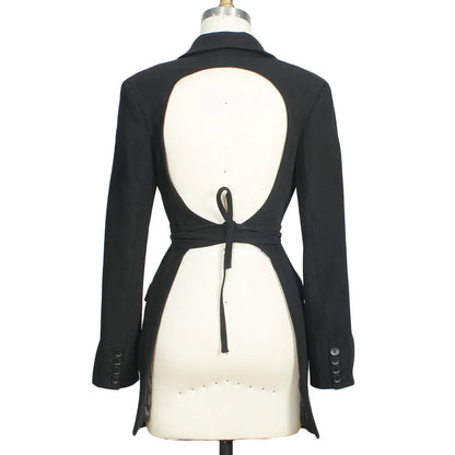 Small suit jacket women's casual backless suit