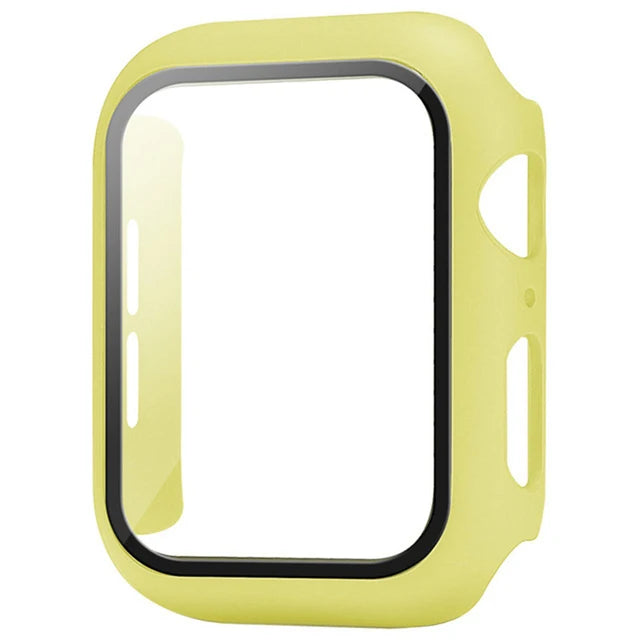 Glass+Cover For Apple Watch case 8 7 6 SE 5 9 iWatch Accessorie Screen Protector Apple watch serie 44mm 40mm 41mm 45mm 42mm 38mm - CHRISTDEST GLOBAL SERVICE