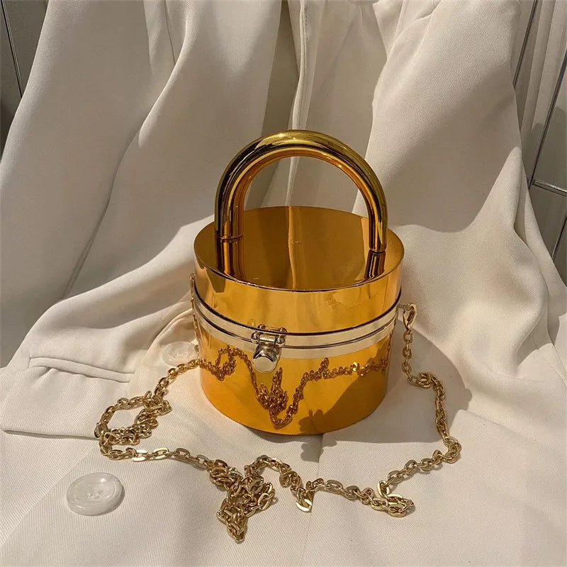 Handbags for Women Acrylic Fashion Luxury Tote Bag Chain Unusual Hard Party Evening Mirror Shoulder Bag Ladies